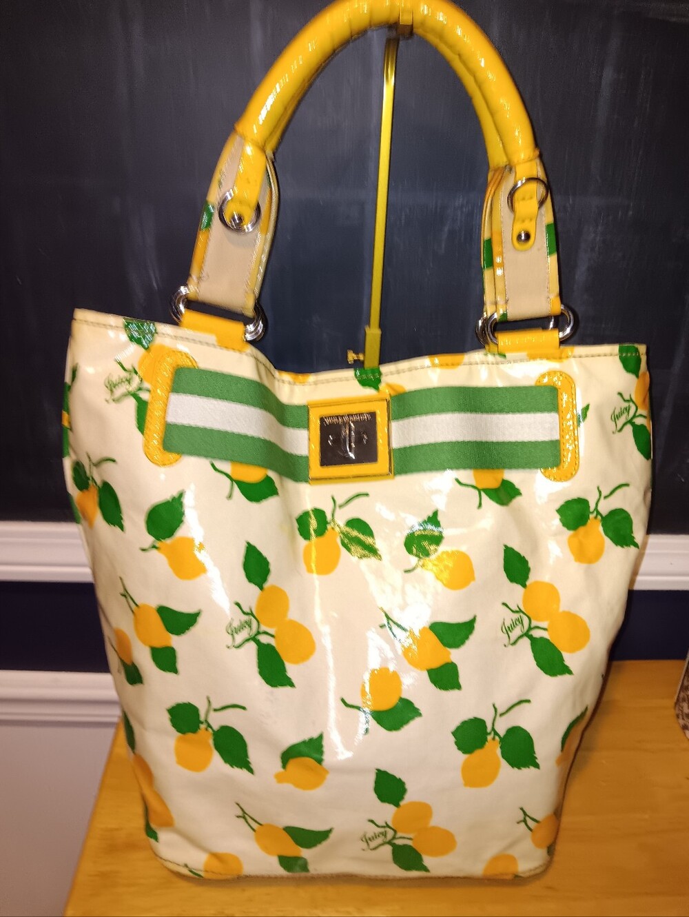 Juicy Couture Vintage Y2k Lemons Large Tote Bag With Pouch